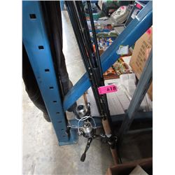 2 Fishing rods with reels - used