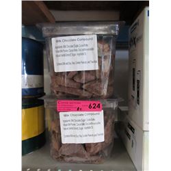 4 Containers of milk chocolate compound