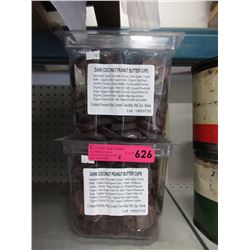 2 Containers of dark coconut peanut butter cups