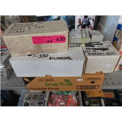 Sports trading cards & a case of pineapple