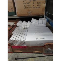 Box lot of Hyalogy facial care products