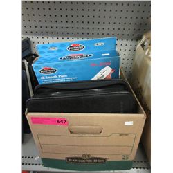 Box lot of household electronics & tools