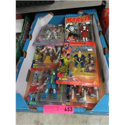 7 Marvel comic figurines