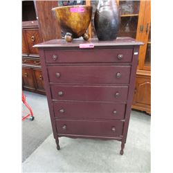 5 Drawer wood dresser - used