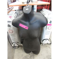 3 Hanging female shirt mannequins - used