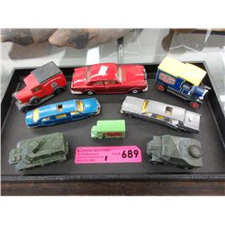 8 Dinky & Lesney toy cars