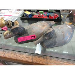2 Vintage wood duck decoys