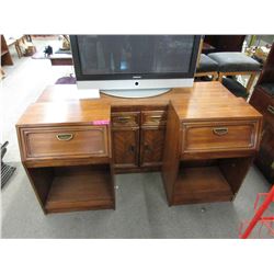 Mirrored dresser & 2 cabinets - used
