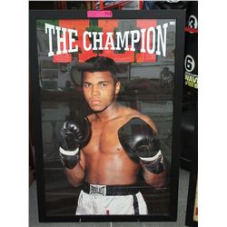Framed Muhammed Ali poster