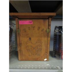 Vintage carved wood note box