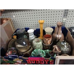 Large box lot of pottery & ceramic decoratives