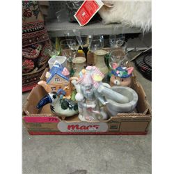 Decorative teapot, stemware & more