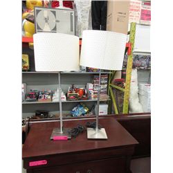 2 Table lamps with shades - used