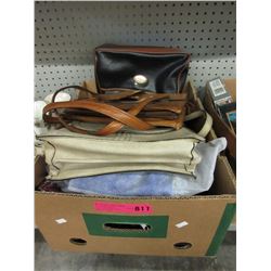 Box lot of new & used purses