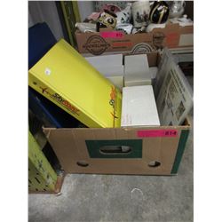 Large box of assorted trading cards