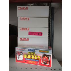 6 Boxes of 1990 hockey trading cards