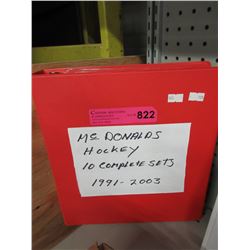 10 Complete McDonalds hockey sets