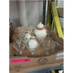 Crystal Glassware & China box lot