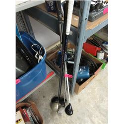 5 Golf drivers & Tee's - used