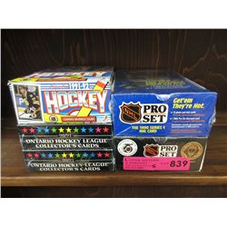 5 Sealed boxes of 1990 & 1991 hockey cards
