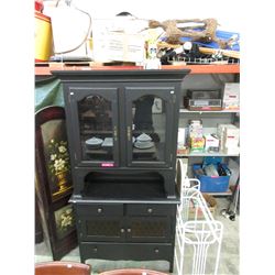 Vintage cabinet & china hutch - repainted