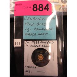 Canadian .9999 Fine Gold Maple Gram