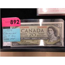 1954 Canadian $20 Banknote