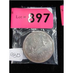 1966 Canadian Silver Dollar Coin