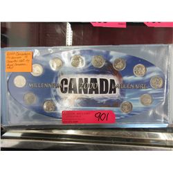 2000 Canadian Millenium 12 quarter set