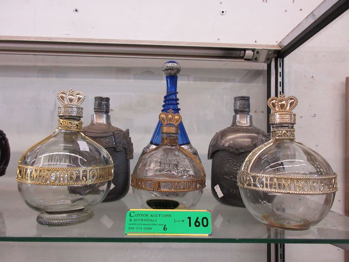 6 Collectible liquor bottles