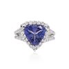 Image 2 : 14KT White Gold 3.27ct Tanzanite and Diamond Ring