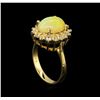 Image 4 : 2.25ct Opal and Diamond Ring - 14KT Yellow Gold