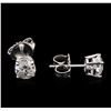 Image 2 : 1.32ctw Diamond Solitaire Earrings - 14KT White Gold