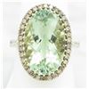 Image 4 : Le Vian 10.00ct Green Amethyst and Diamond Ring - 14KT Yellow Gold