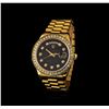 Image 2 : Rolex 18KT Yellow Gold 2.00ctw Diamond DayDate Men's Watch