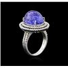 Image 3 : 14KT White Gold 13.17ct Tanzanite and Diamond Ring