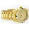 Image 3 : Rolex President 18KT Gold 1.00ctw Diamond And Emerald DayDate Men's Watch