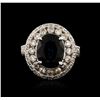 Image 2 : 14KT White Gold 3.57ct Sapphire and Diamond Ring