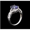 Image 3 : 2.78ct Tanzanite and Diamond Ring - 14KT White Gold