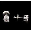 Image 2 : 1.00ctw Diamond Solitaire Earrings - 14KT White Gold