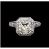 Image 2 : 14KT White Gold 3.62ct I-1/M Diamond Ring