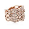 Image 1 : 14KT Rose Gold 1.22ctw Diamond Ring