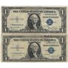 Image 1 : 1935 $1 Star Note Silver Certificate Currency Lot of 2