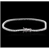 Image 2 : 18KT White Gold 2.51ctw Diamond Tennis Bracelet