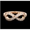 Image 1 : 14KT Rose Gold 0.37ctw Diamond Ring