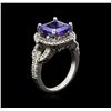 Image 3 : 14KT White Gold 3.91ct Tanzanite and Diamond Ring