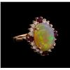 Image 1 : 4.21ctw Multi Gemstone and Diamond Ring - 14KT Rose Gold