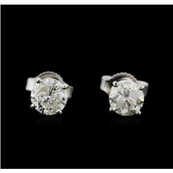 1.27ctw Diamond Stud Earrings - 14KT White Gold