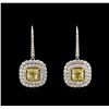 Image 1 : 18KT Two-Tone Gold 5.81ctw Diamond Earrings