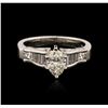 Image 2 : 14KT White Gold 1.27ctw Diamond Ring